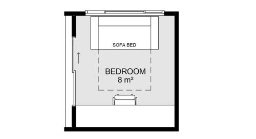 Small Bedroom 3 x 3