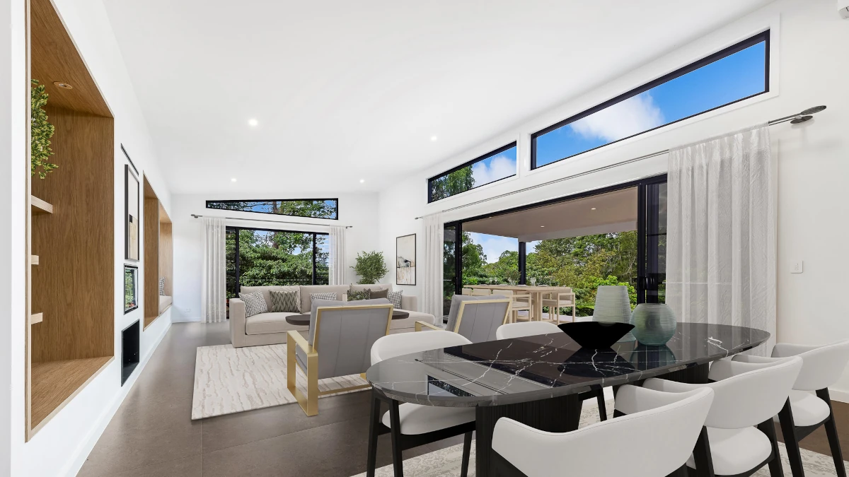 Bright modern home interior designed for coastal living in Caloundra