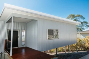 Completed home designed to work with a sloping block on the Sunshine Coast